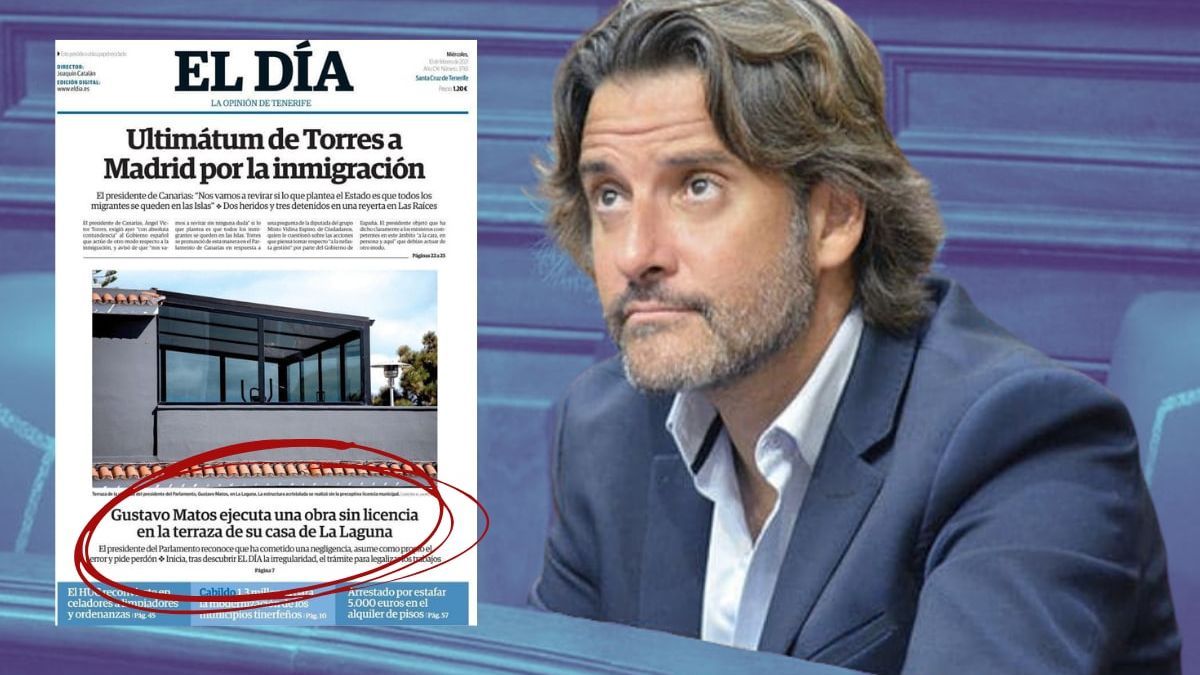 El presidente del Parlamento canario recibe amenazas de muerte el día que su casa aparece en la portada de un periódico de Tenerife