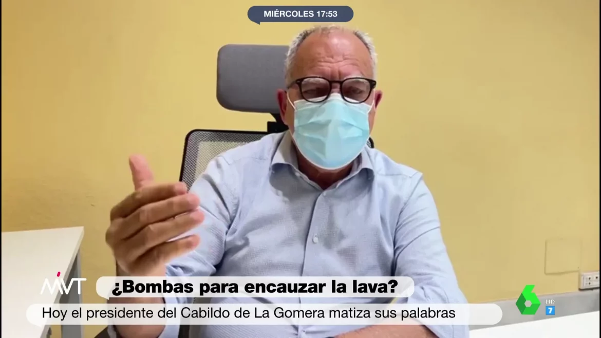 El presidente del Cabildo de La Gomera, indignado ante la controversia por sus palabras sobre el volcán