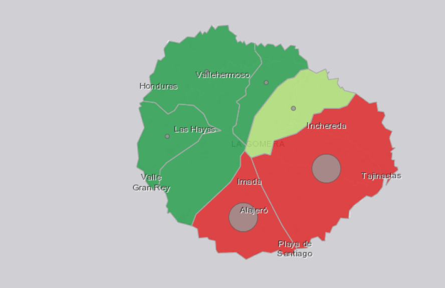 Los casos positivos de covid-19 suben en La Gomera a un total de 16, con una incidencia de acumulada a 14 días  de 83,03